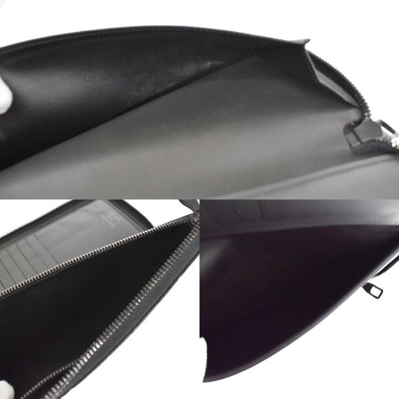 Authentic LOUIS VUITTON Zippy Wallet Vertical Wallet Monogram Taurillon BK - Picture 9 of 11